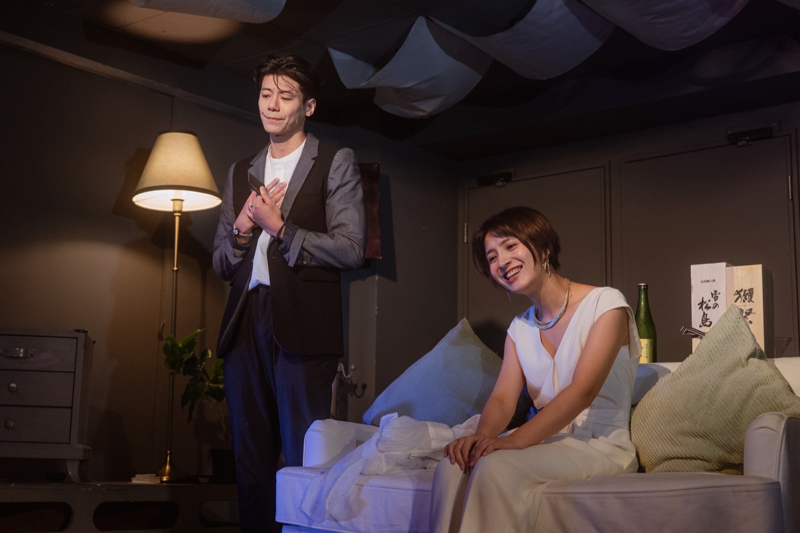 Jae Yang performing in The Goat, or Who Is Sylvia?